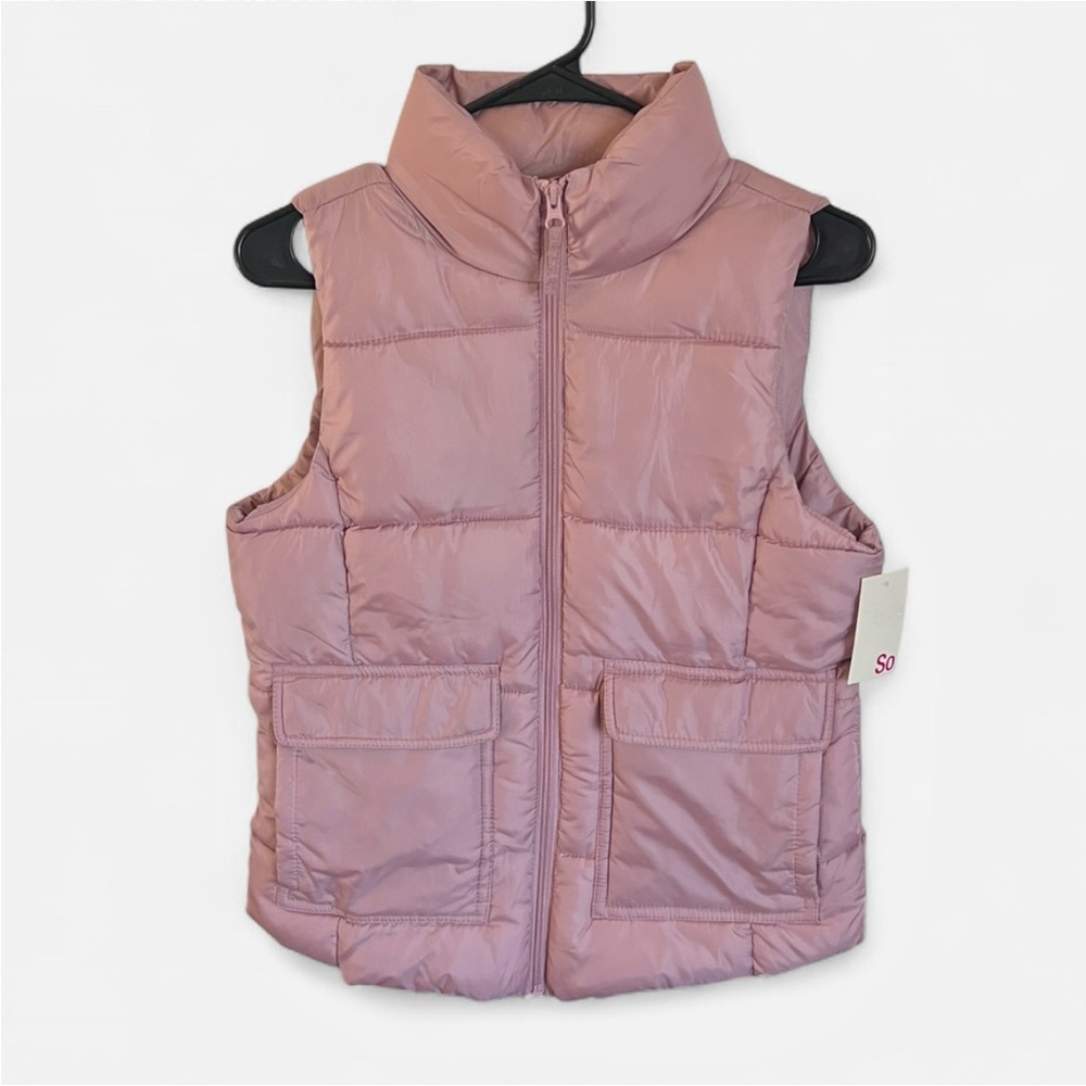 Kohl's Phantom Pink Pocket Puffer Zip-up Vest, Size Small NWT